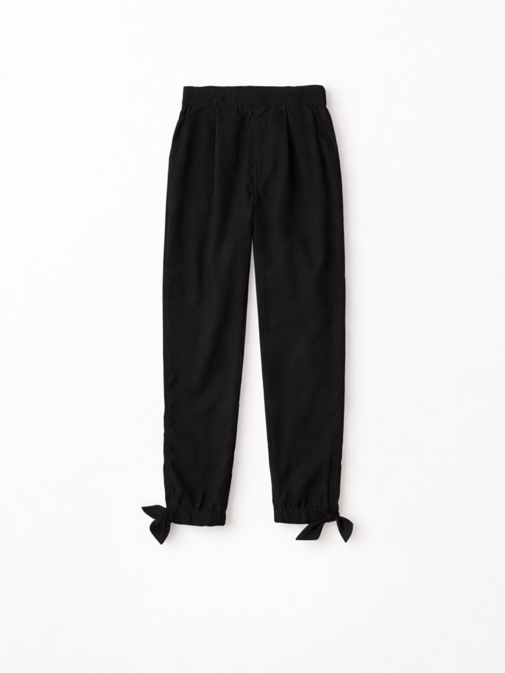Abercrombie & Fitch Black Tie-Hem Taper Pants